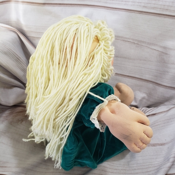 Cabbage Patch Kids Doll Head Mold 16 Blonde Hair Blue Eyes READ 16 Inch 1983 - Picture 9 of 16